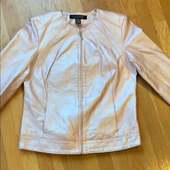 Pink leather jacket - Picture 1 of 5